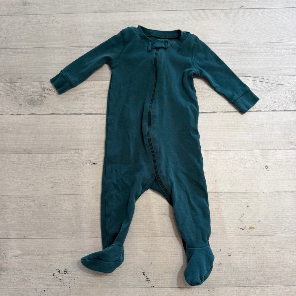 Primary baby‎ teal footed sleeper 0-3 months